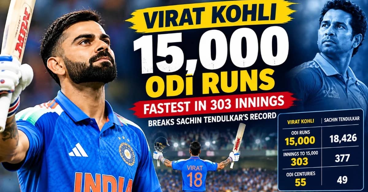 Virat Kohli's Fastest 15,000 ODI Runs: The 303-Innings Record That Rewrites Another Chapter of His ODI Career