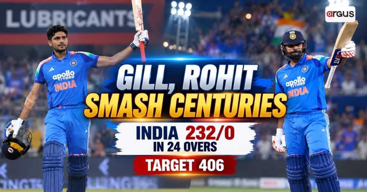 Shubman Gill, Rohit Sharma Smash Centuries as India Race Towards 406-Run Chase in Guwahati