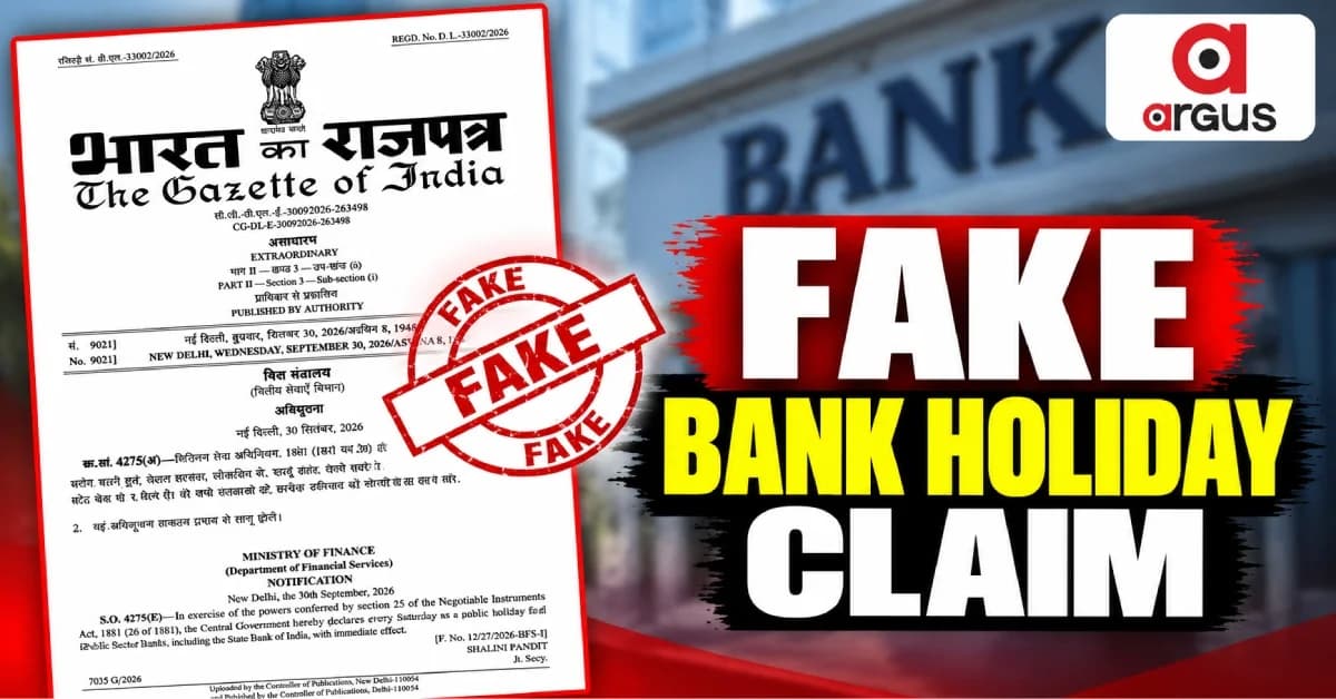 PIB Fact Check Rejects Claim That Every Saturday Declared Public Holiday for Public Sector Banks