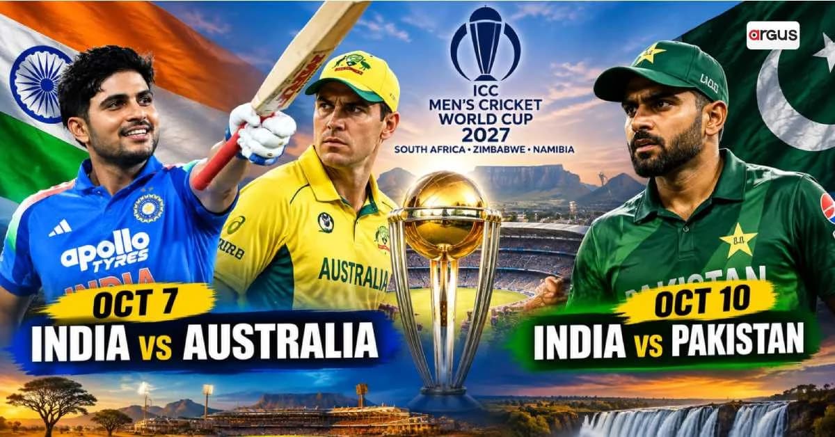 ICC World Cup 2027: India to Face Australia in Opener, Pakistan on October 10