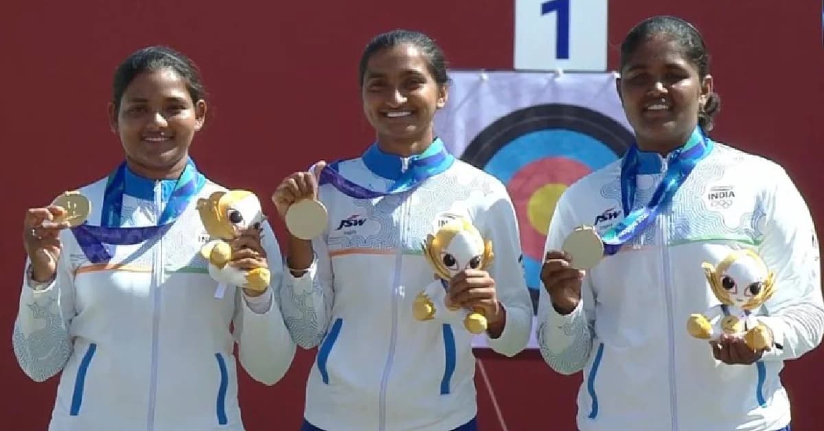 Indian Women's Recurve Team Stuns Mighty Korea to Win Historic First-Ever Asian Games Gold