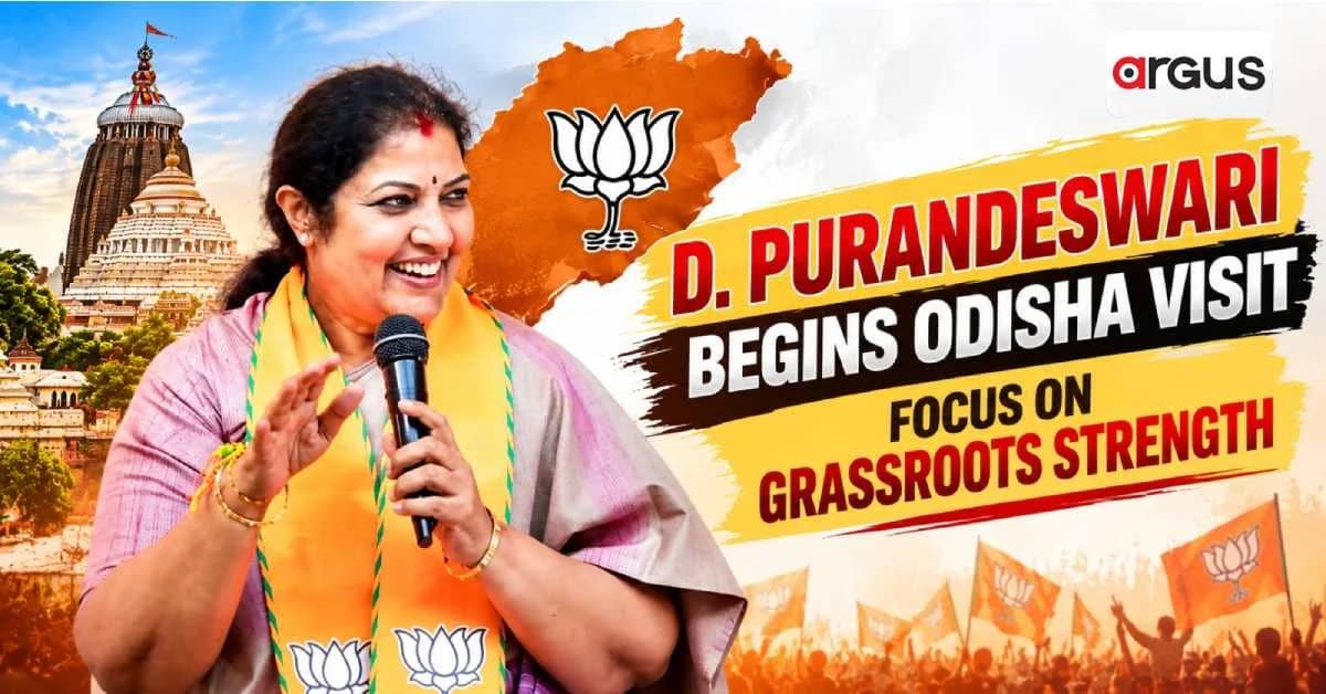 BJP Odisha In-Charge D Purandeswari Arrives in Bhubaneswar, Begins Organisational Review