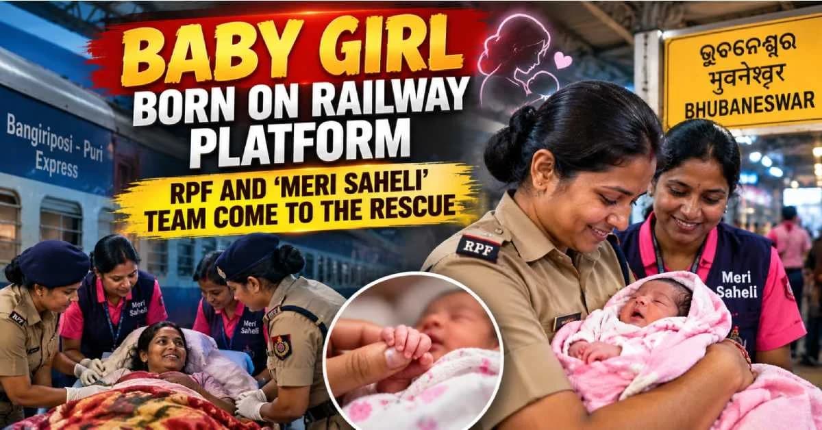 Woman Gives Birth to Baby Girl at Bhubaneswar Railway Station, RPF Steps In to Help