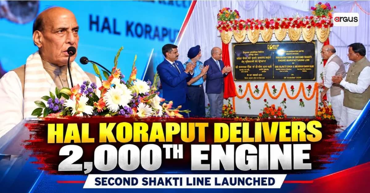 HAL Koraput Delivers 2,000th Aero-Engine; Rajnath Singh Announces New Shakti Engine Line