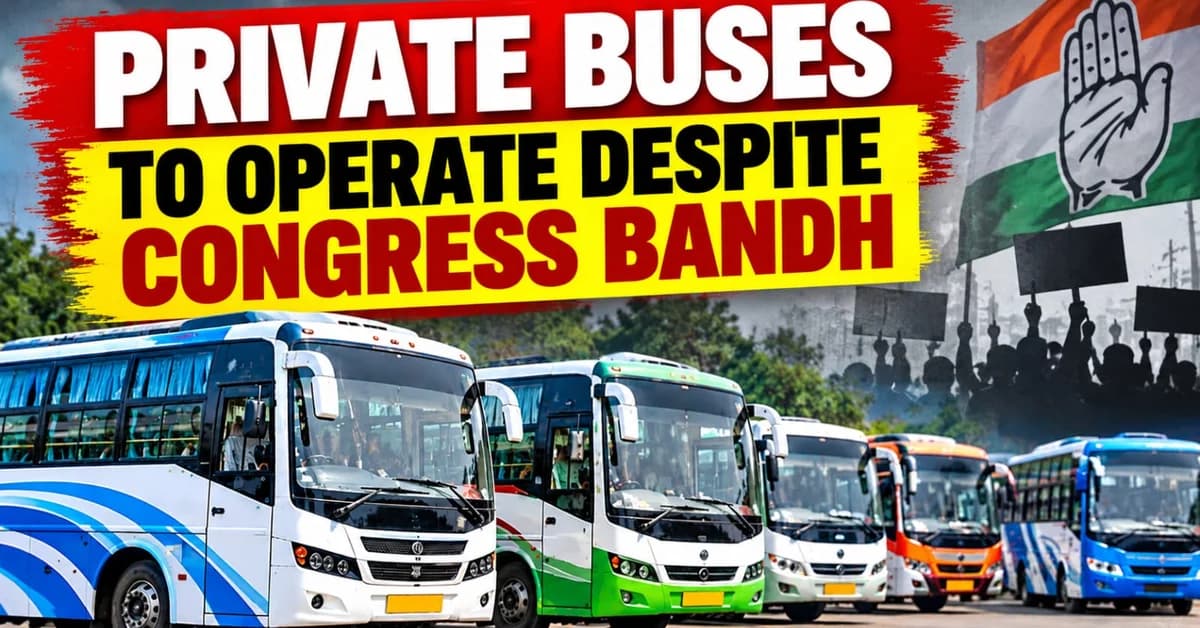 Private Buses in Odisha to Ply Tomorrow Despite Congress' Bandh Call
