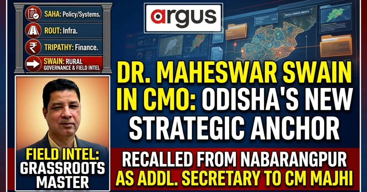 EXCLUSIVE| INSIDE THE CMO: Why CM Majhi Brought in Dr. Maheswar Swain as His Fourth Pillar