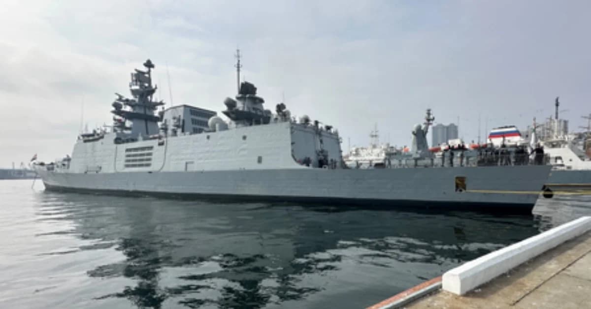 INS Sahyadri Docks in Vladivostok for INDRA‑2026 India‑Russia Naval Exercise