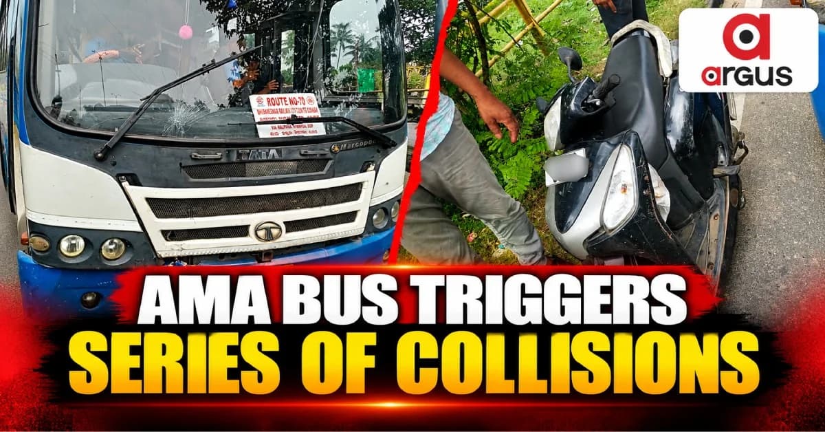 Ama Bus Hits Scooter, Auto-Rickshaw And Car In Series Of Crashes In Bhubaneswar