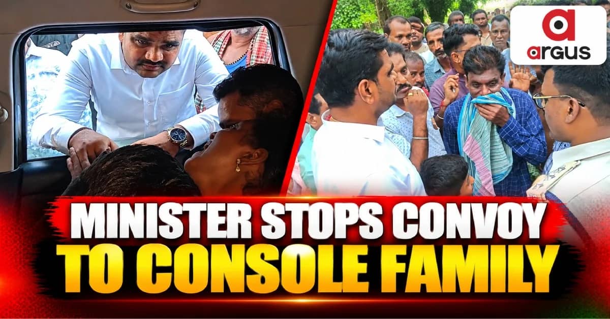 Odisha Minister Sampad Swain Stops Convoy, Meets Family Of Road Accident Victim
