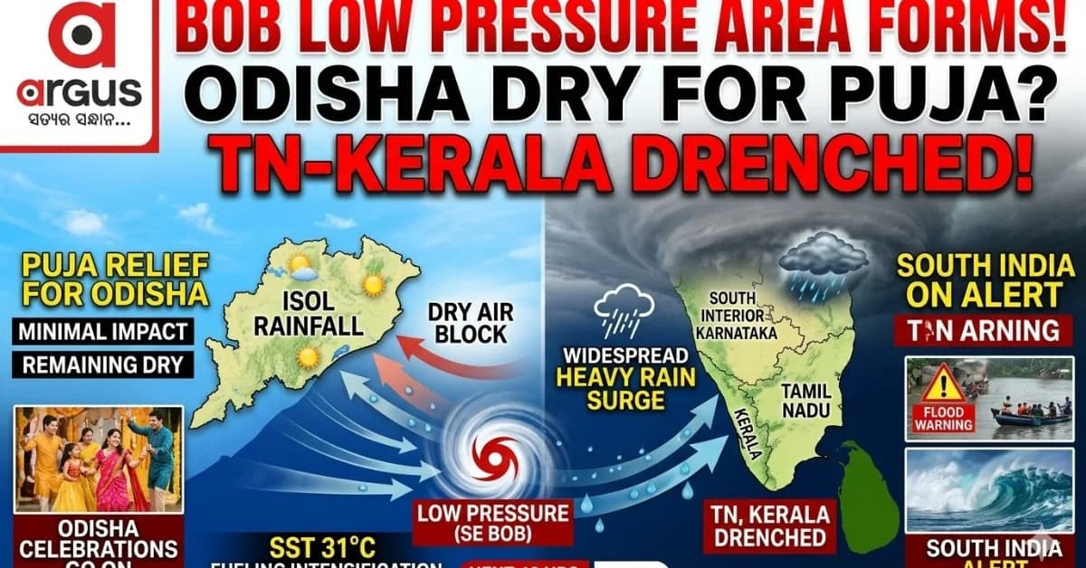 EXCLUSIVE| IMD Forecast Reveals Fate of Oct 13 Low, Odisha to North Andhra sits Under Dry Zone this Durga Puja