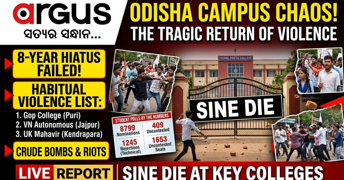 EXCLUSIVE| Odisha Student Union Polls 2026 Trend: Why the 8-Year Ban Failed to Stop Campus Violence at Habitual Hotspots