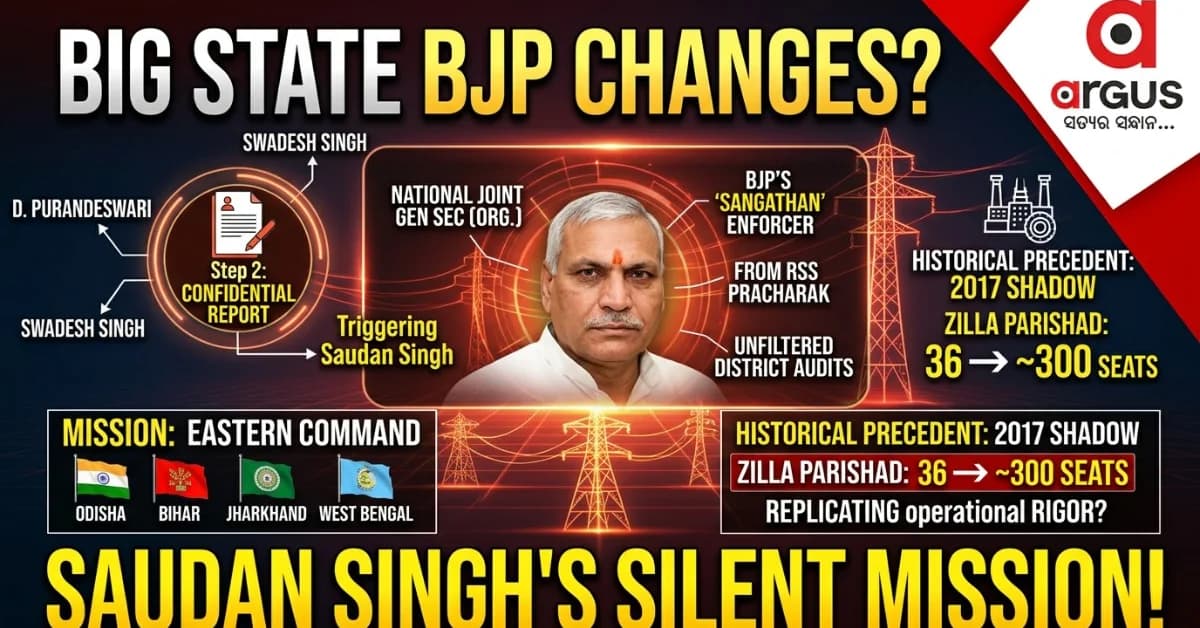 Political Analysis| What’s Cooking in Odisha BJP: Two High-Profile Visits in 7 Days, 2017 Poll Wizard Saudan Singh in State Hints Something Big