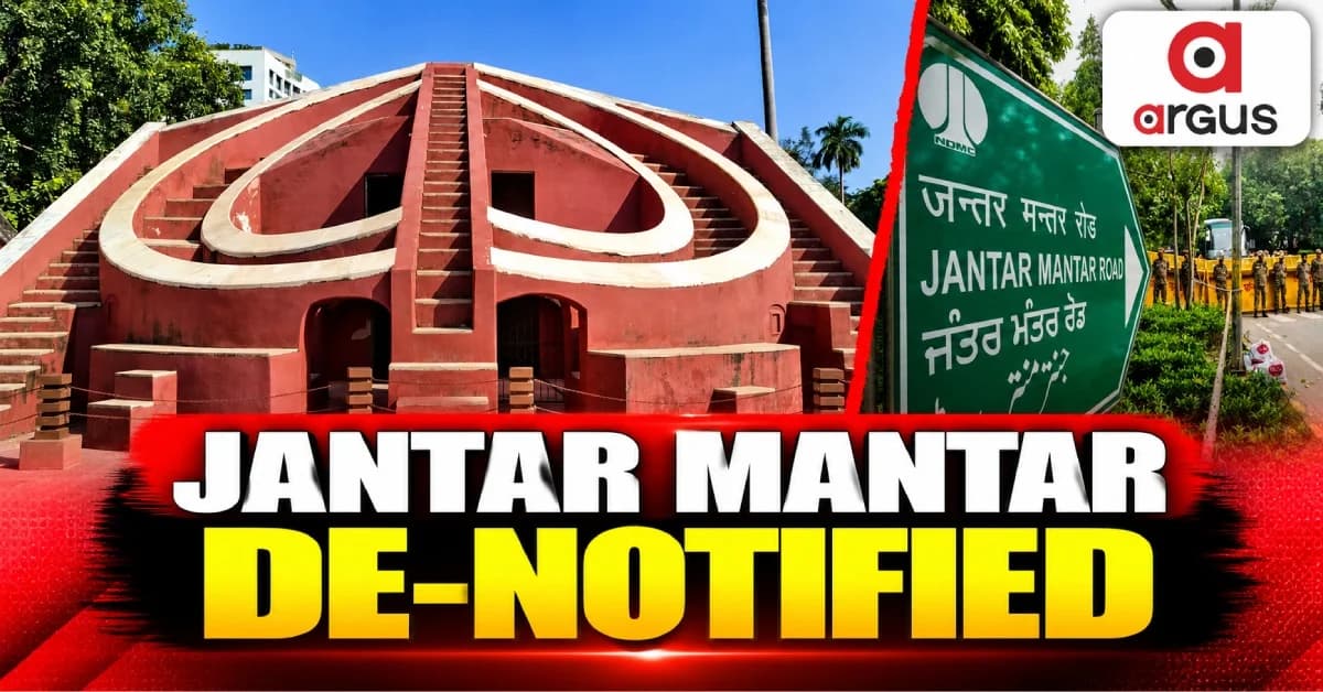 Jantar Mantar De-Notified As Protest Site, Delhi Police Designates Three New Venues