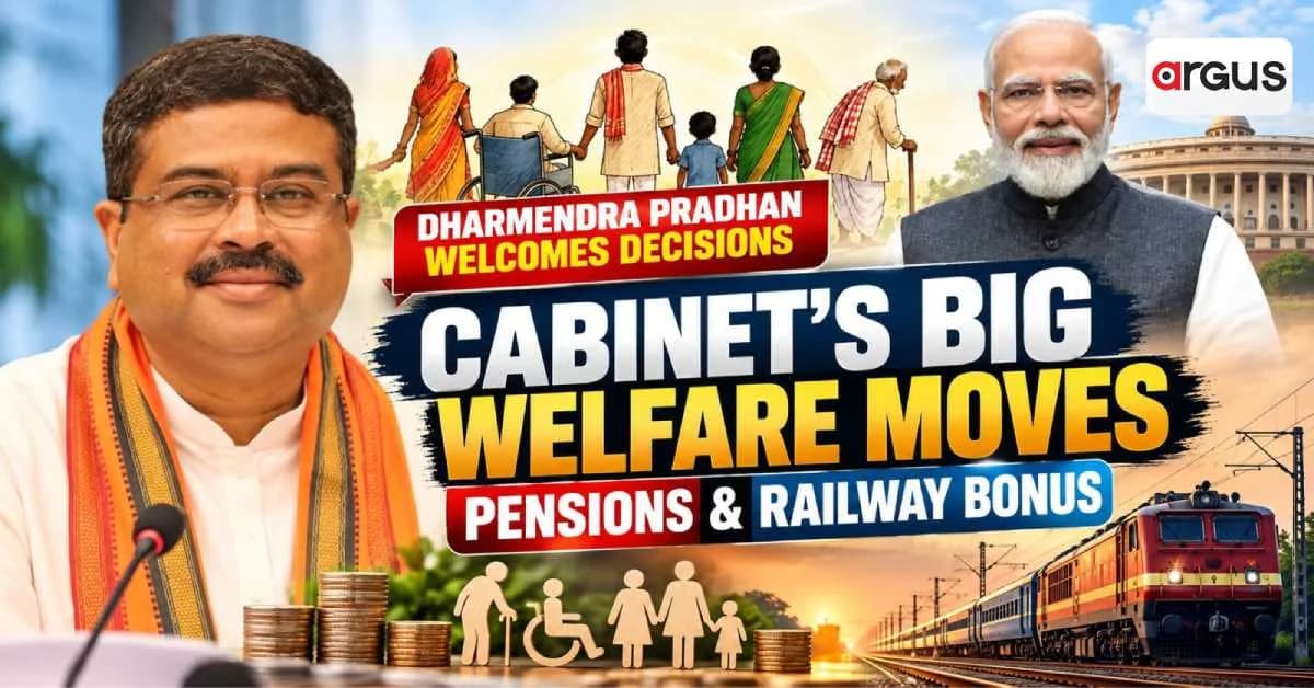 Dharmendra Pradhan Hails Cabinet Decisions on Social Security, Railway Staff Bonus