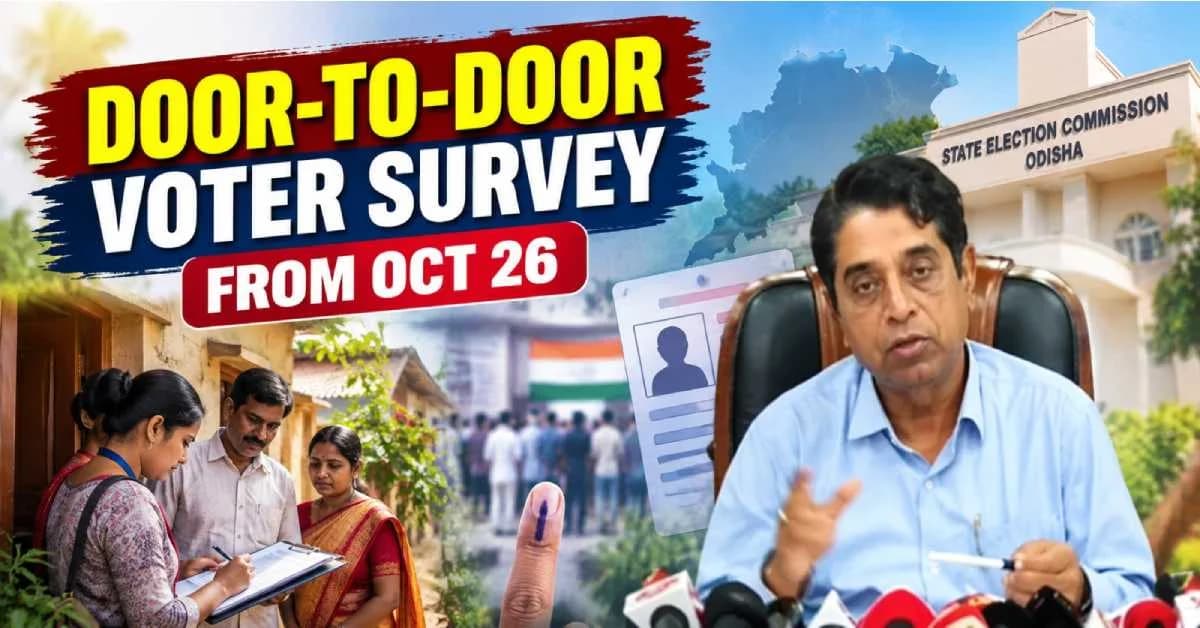 Odisha to Begin Door-to-Door Voter Survey from October 26 Ahead of Panchayat and ULB Polls