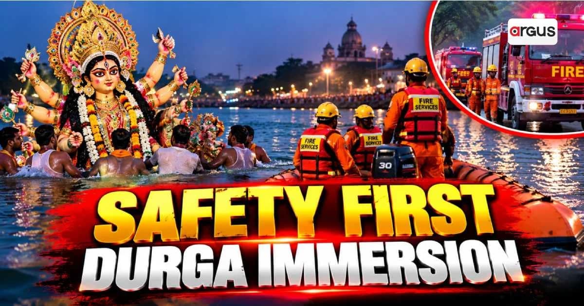 Odisha Fire Services Tighten Safety Measures for Durga Idol Immersion in Bhubaneswar, Kataka