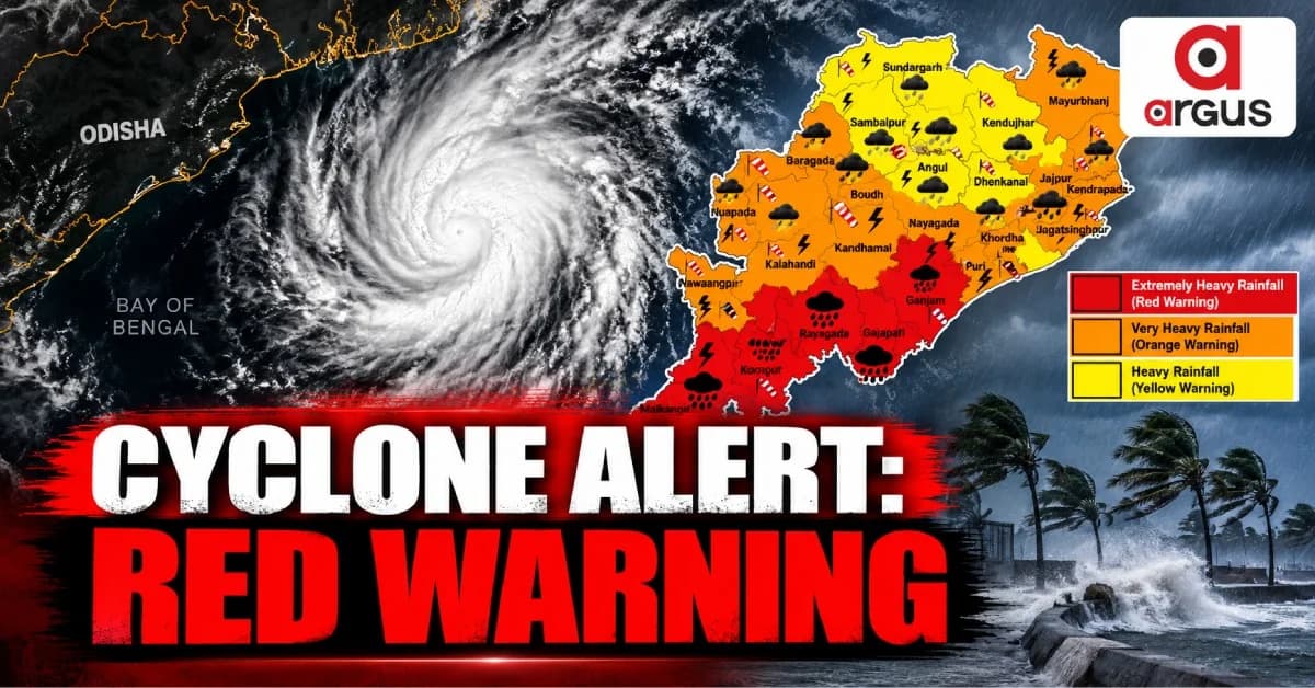 IMD Issues Red Warning For 5 Odisha Districts As Cyclonic Storm Approaches