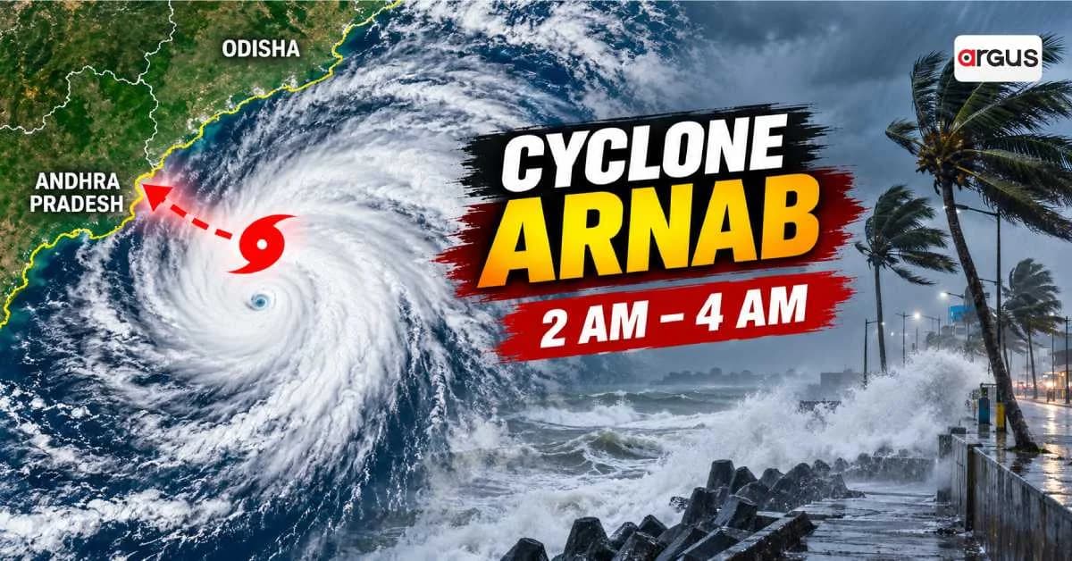 Cyclone Arnab Likely to Make Landfall Between 2 AM and 4 AM on October 28