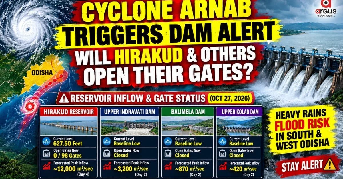 EXCLUSIVE| Cyclone Arnab Flood Threat: High-Alert For Odisha Reservoirs as Rising Inflow Poise To Trigger Massive Gate Openings!