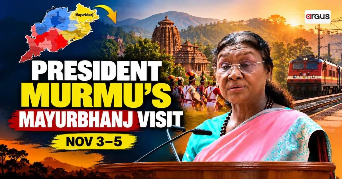 President Droupadi Murmu to Visit Mayurbhanj on Three-Day Odisha Tour from November 3
