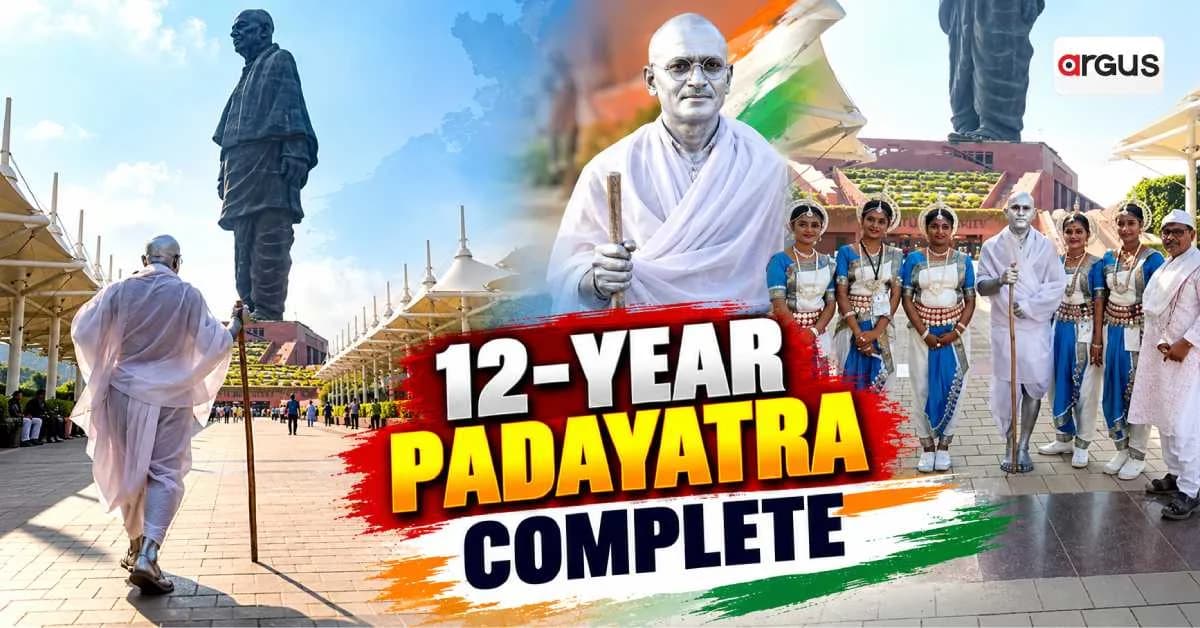 Odisha's 'Silver Gandhi' completes 12-year Padayatra, leads Swachh Bharat march at Statue of Unity
