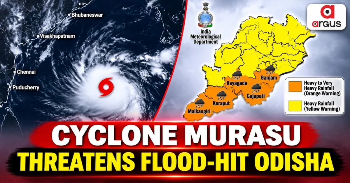 Cyclone Murasu threat: Heavy to very heavy rain forecast in flood-hit south Odisha