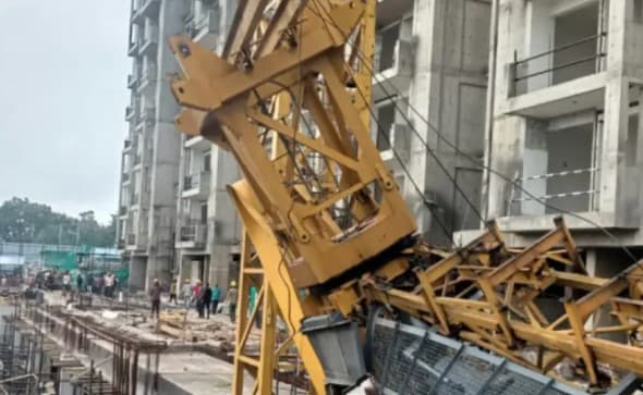 3 Workers Critical As Crane Collapses At SCB Hospital Expansion Site In Cuttack