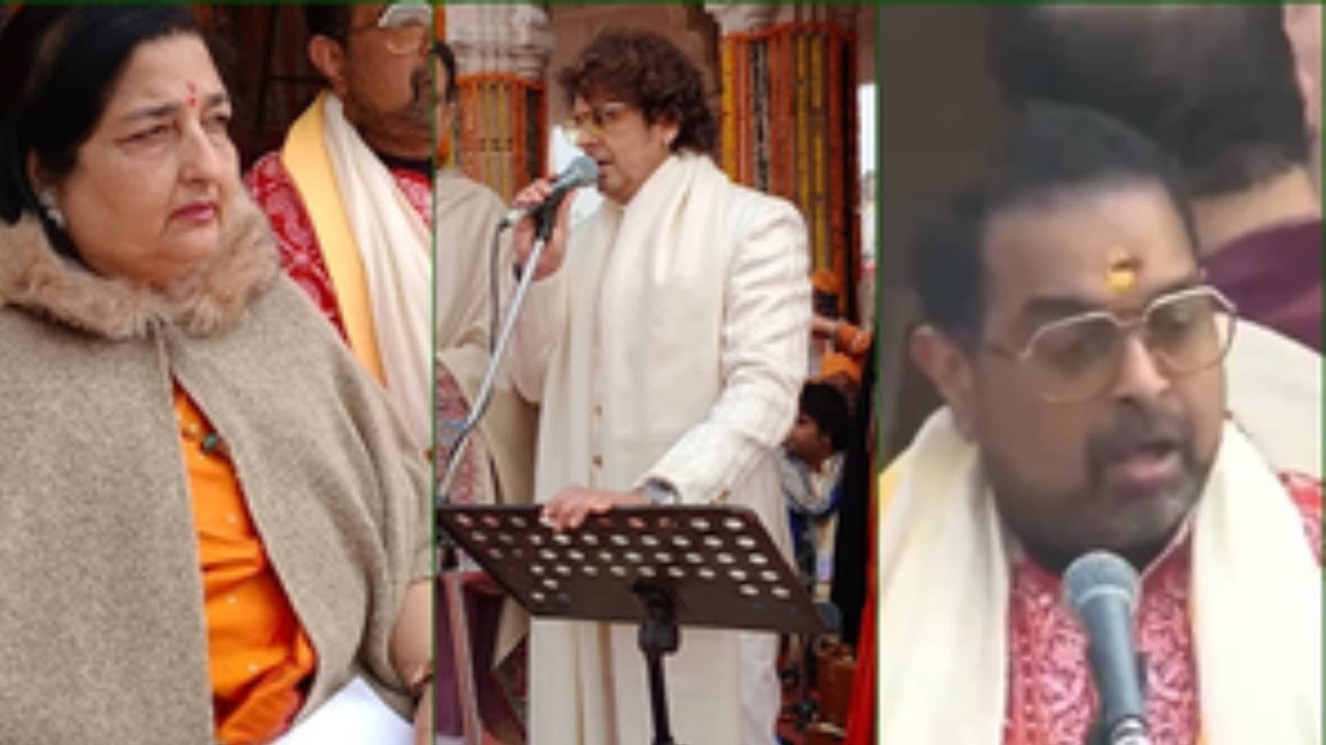 Sonu, Anuradha, Shankar Mahadevan Sing Verses From Ramcharitmanas At Pran Pratishtha Ceremony