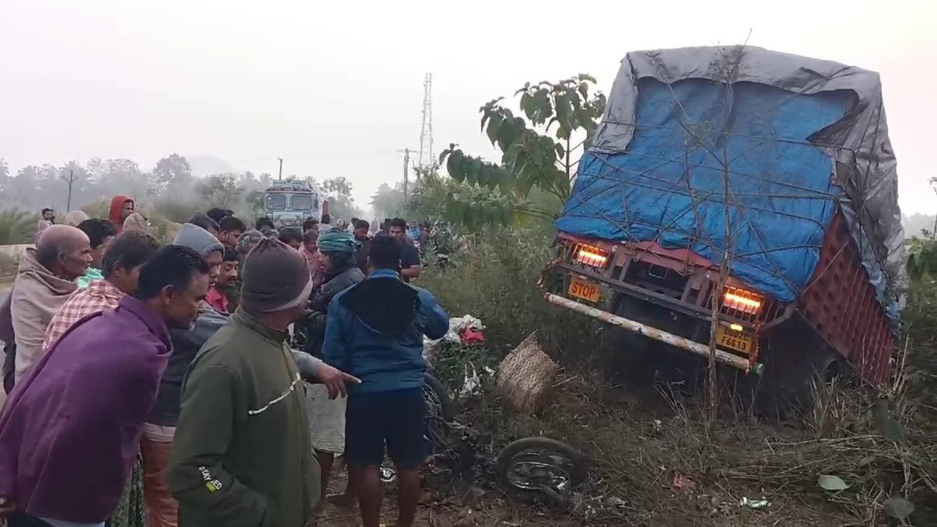 Nayagarh: 1 Killed, Another Critical As Liquor Laden Truck Hits Bike