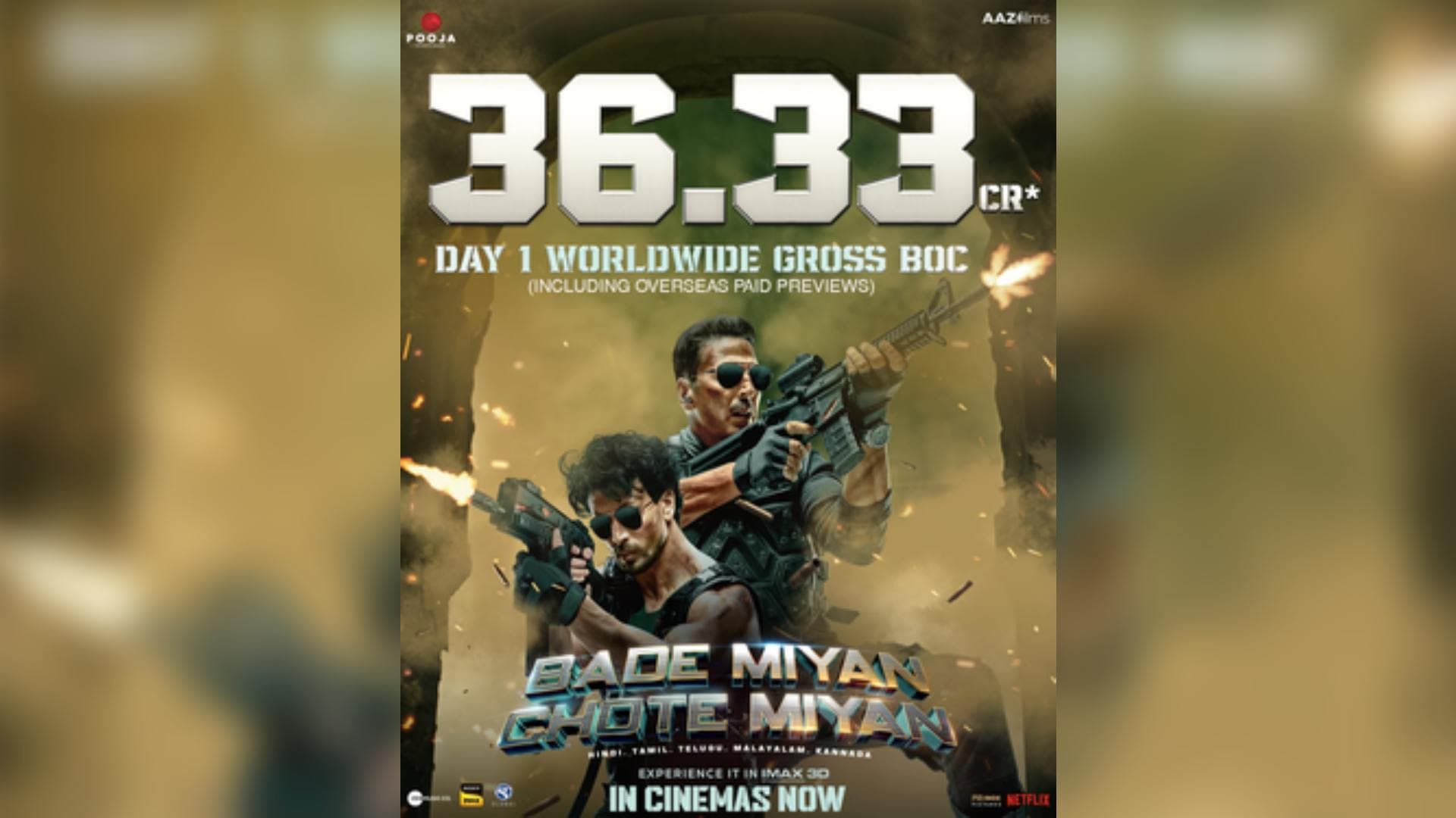 Akshay, Tiger-Starrer 'Bade Miyan Chote Miyan' Rakes In Rs 36 Cr Worldwide On Day 1