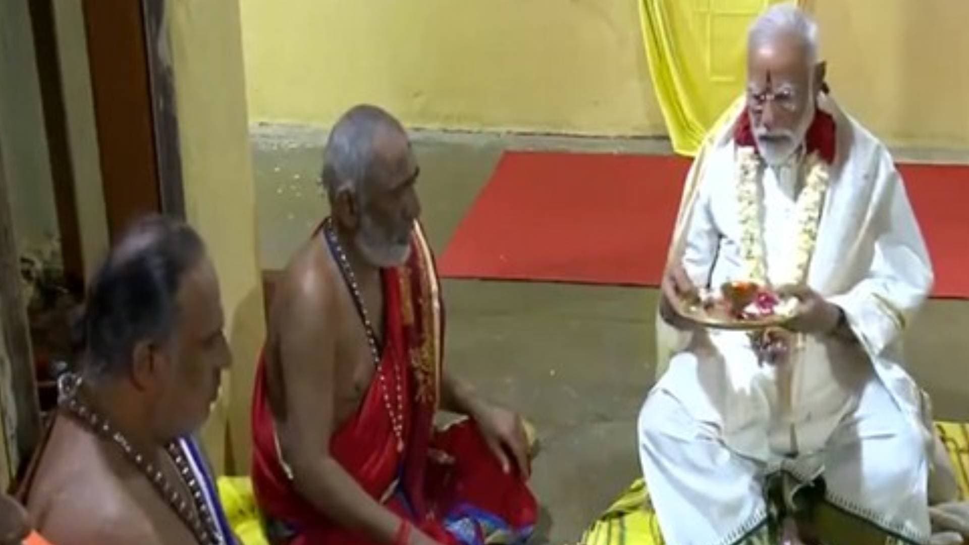 PM Modi Offers Prayers At Kothandaramaswamy Temple In Rameshwaram