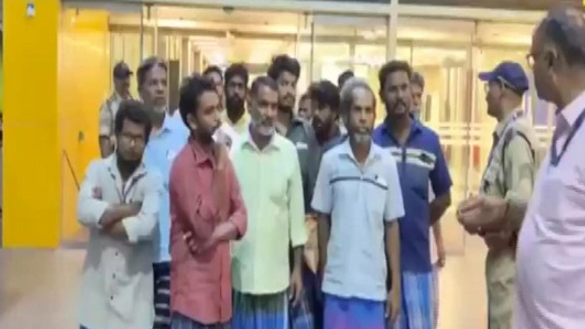 Tamil Nadu: 21 Indian fishermen released from Colombo prison arrive at Chennai airport