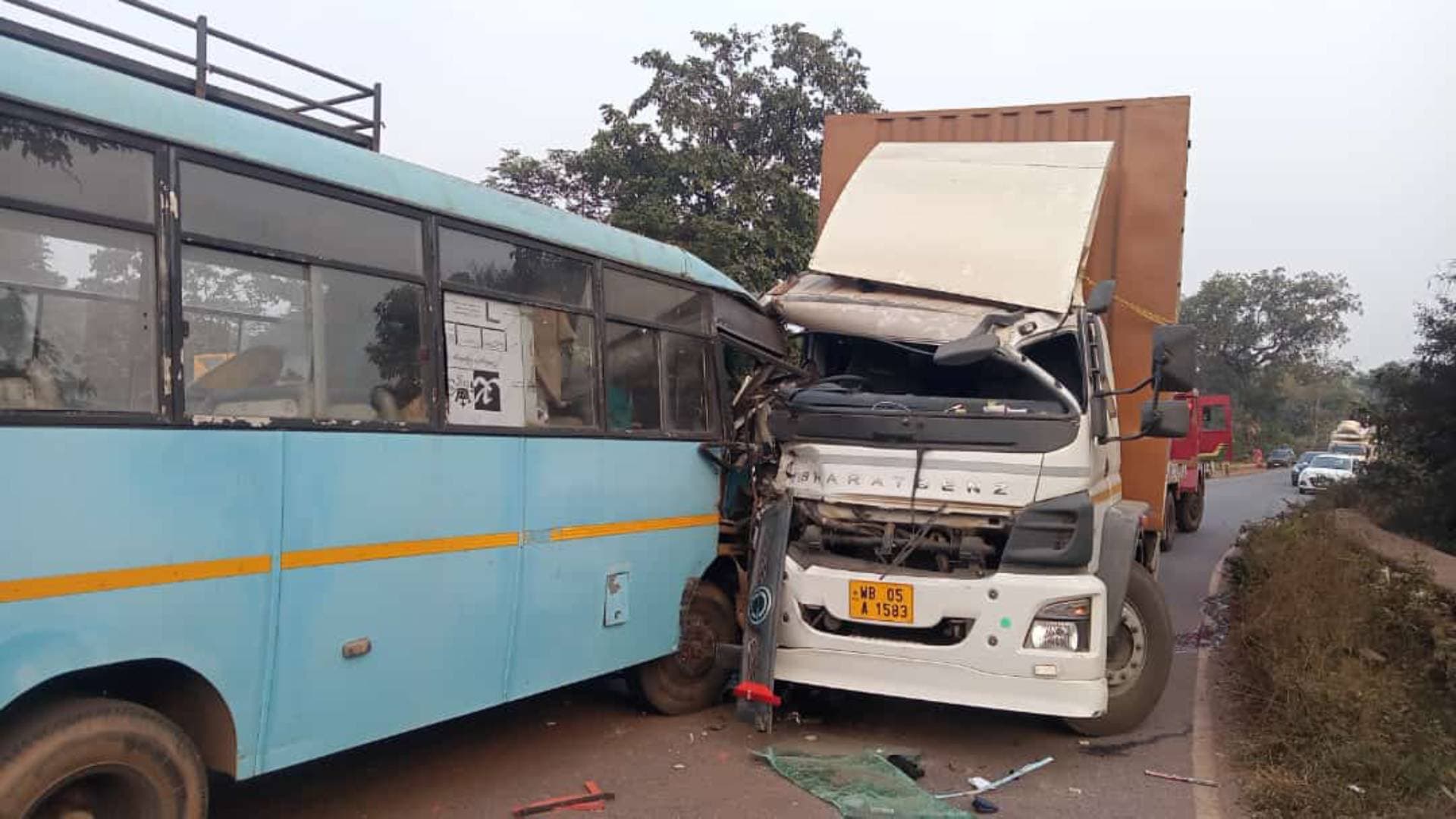 10 Cops Injured As Police Van Collides With Truck In Mayurbhanj