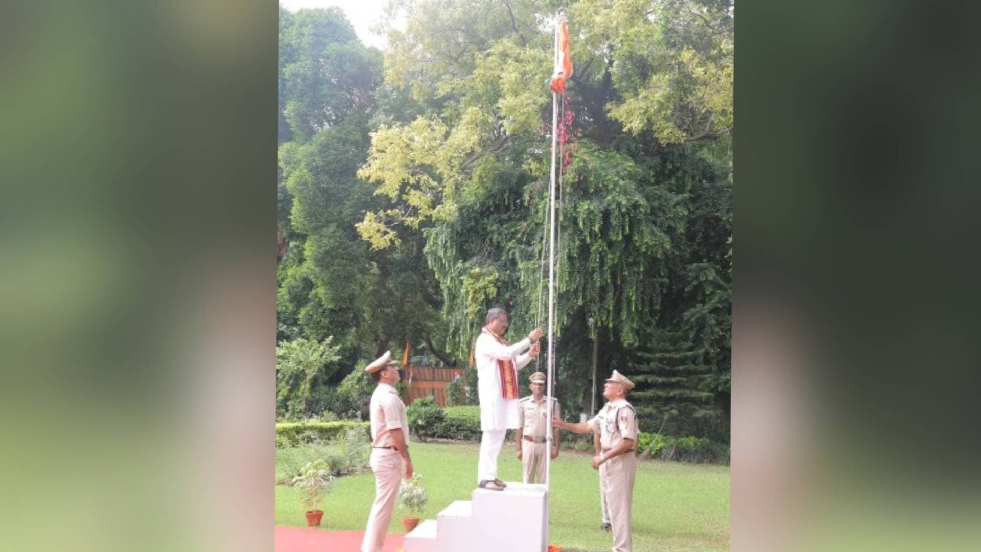 Union Education Minister Dharmendra Pradhan Hoists Tricolour On 78th Independence Day
