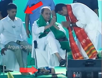 Watch: VK Pandian Poking The Leg Of CM Naveen Patnaik!