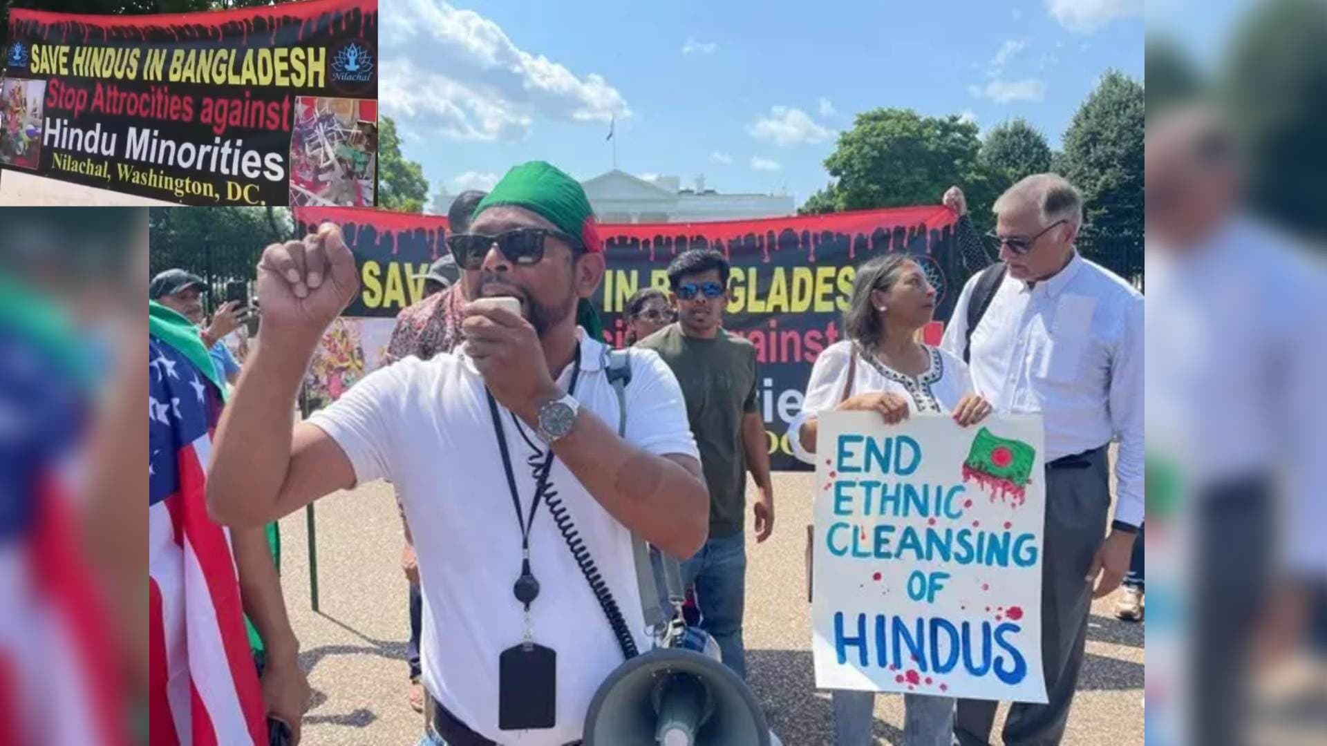 Protest Erupts Outside White House Over Violence Against Hindus In Bangladesh