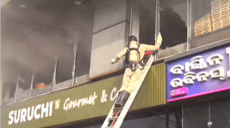 Fire Engulfs Market Complex In Rourkela