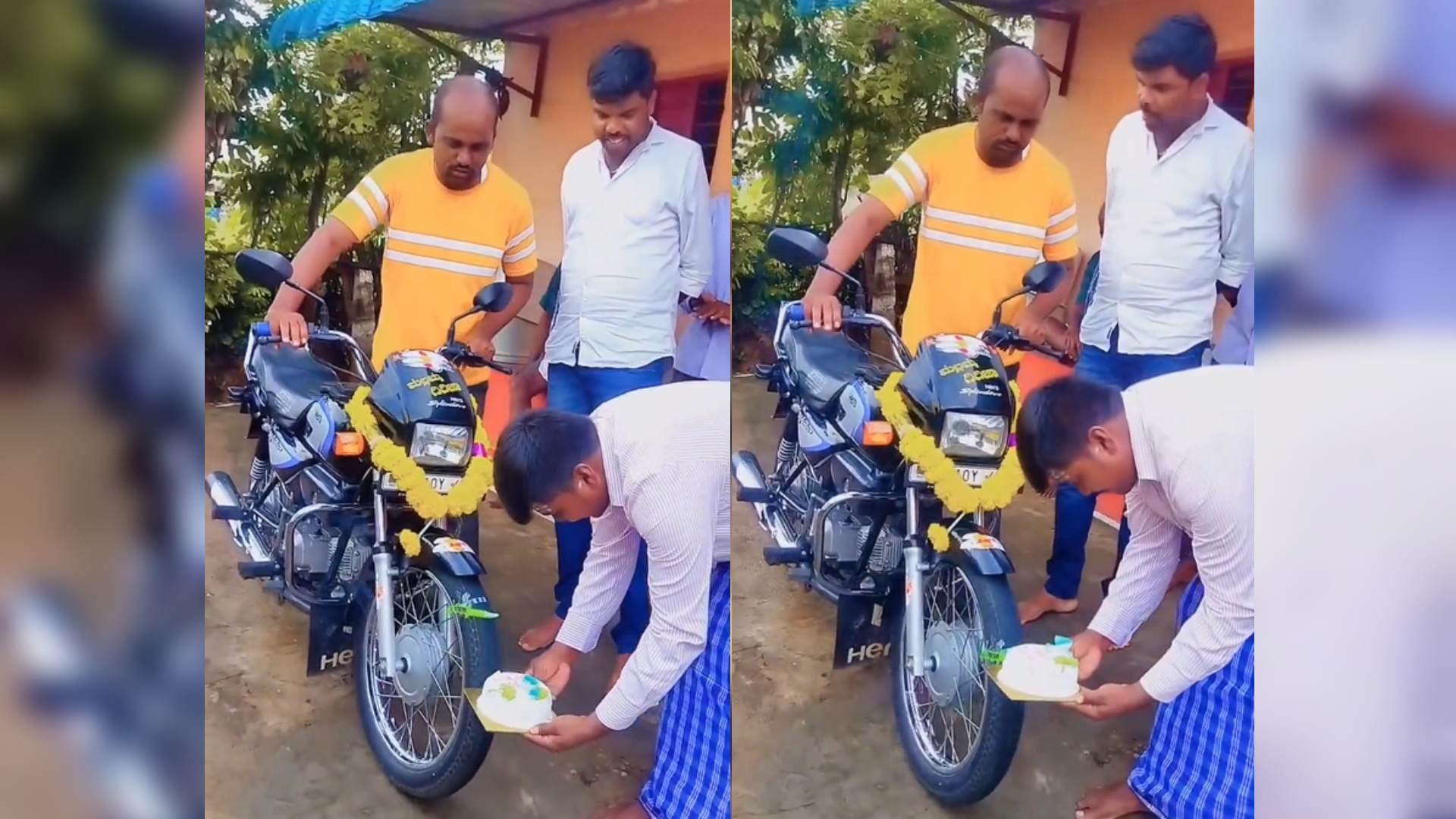 Quirky, But Heartwarming: Man Celebrates His Bike’s Birthday, Video Goes Viral