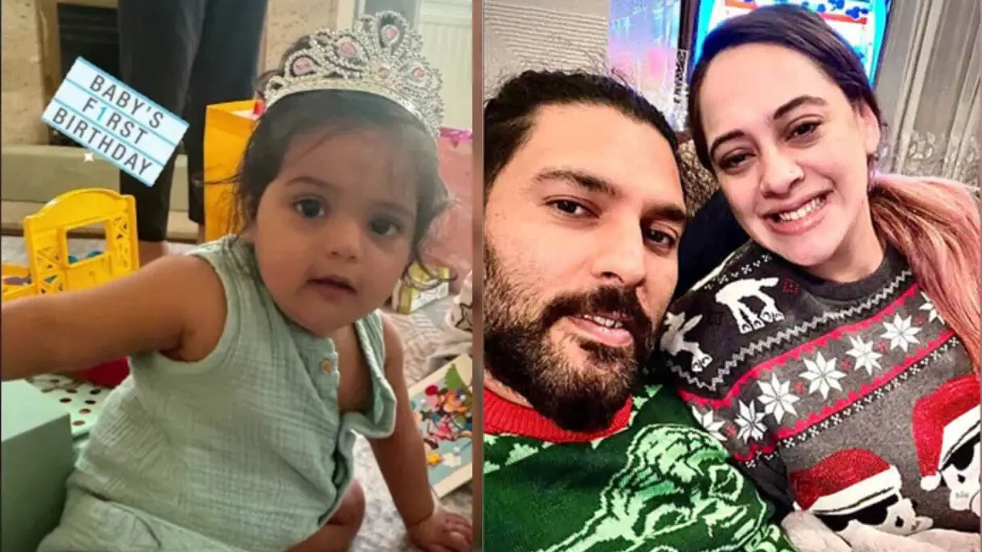 Hazel Keech, Yuvraj Singh Drop Pics From Daughter Aura's 1st Birthday